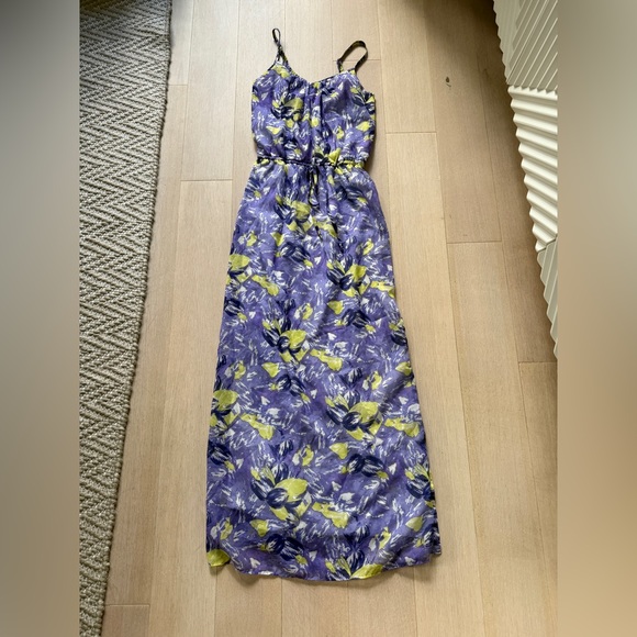 Loft - Floral Maxi Dress - Purple and yellow, XS Petite - Picture 1 of 5